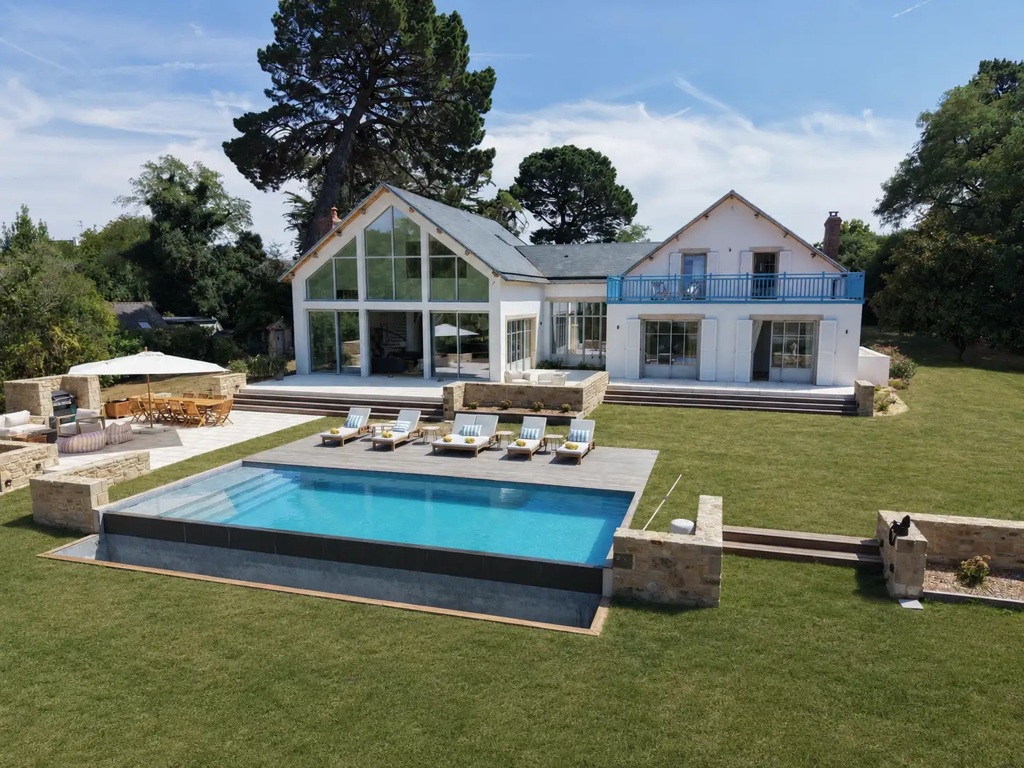 Villa Takou — vue aérienne extérieure
